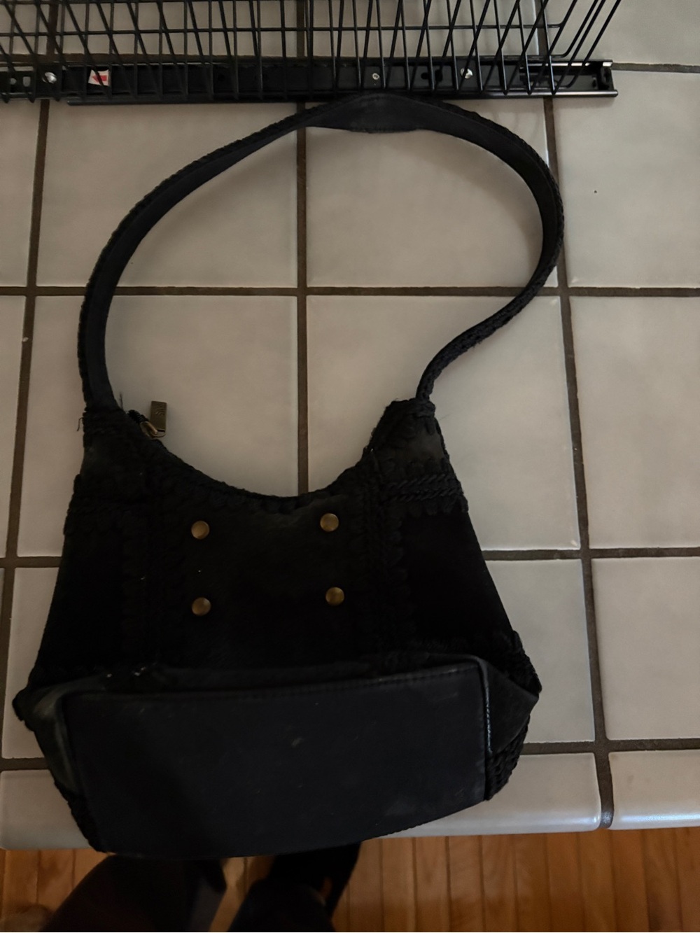 Classic Black Shoulder Bag - Unbranded